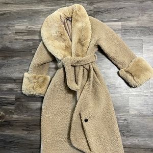 Missguided Furry Trench Coat